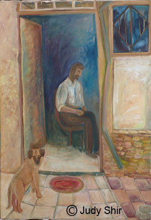 judy shir a man at work