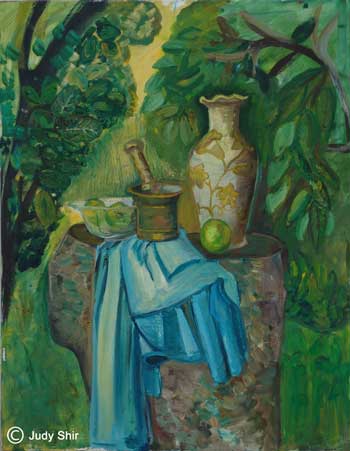 judy shir still life and trees