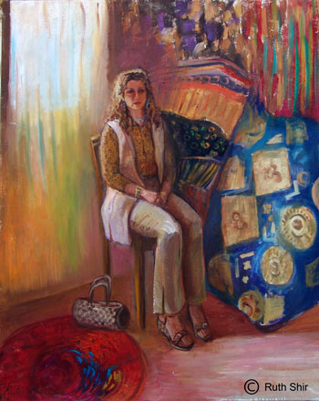 ruth shir woman with handbag