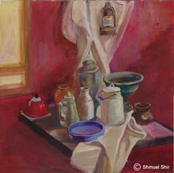 shmuel shir still life in red